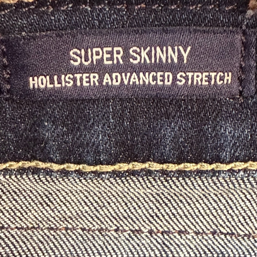 Hollister Dark Wash Super Skinny Leg Jeans Young Men’s 28x34 Blue Jeans - Picture 5 of 9